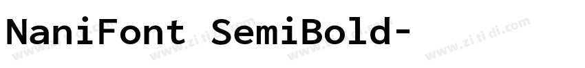 NaniFont SemiBold字体转换